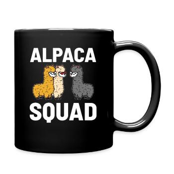 Alpaka-Kader - Tasse einfarbig - Schwarz - Rechts