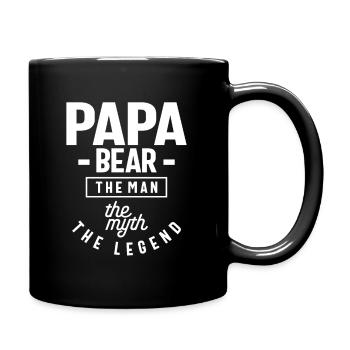 Papa Bear Shirt Geschenk für Väter & Väter - Tasse einfarbig - Schwarz - Rechts