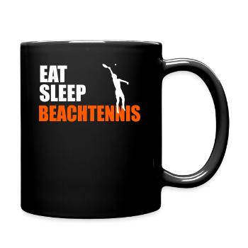 EAT. SLEEP. BEACH TENNIS. REPEAT. - Full Colour Mug - black - Right
