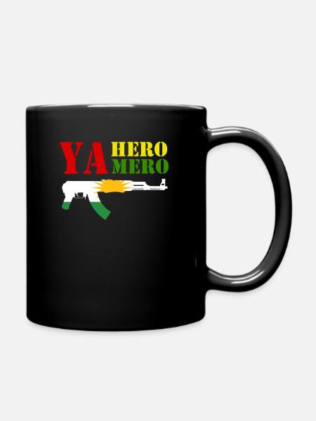 Kurdistan Flagge Free Kurdistan - Tasse einfarbig - Schwarz