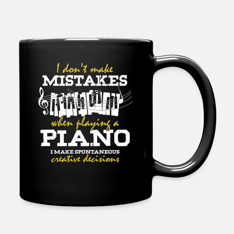 Playing The Piano - the piano - Full Colour Mug - black
