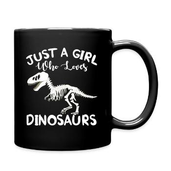 Dinosaure T-Rex Girl aime Tyrannosaurus - Mug uni - noir - Droite