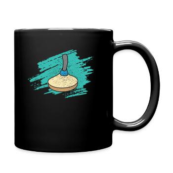 Eisstock - Tasse einfarbig - Schwarz - Rechts
