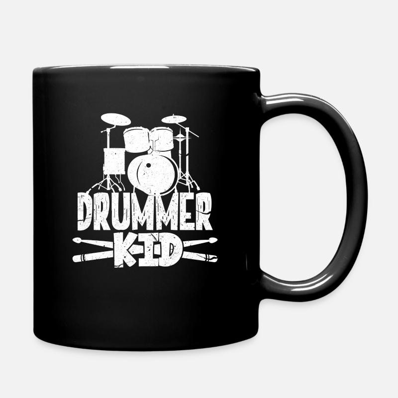 Cadeau de batteur fils batterie enfant - Mug uni - noir