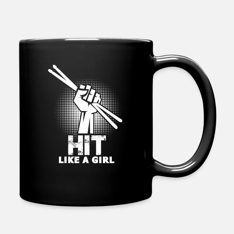 Schlagzeugerin Drummer Schlagzeug Schlagzeuger - Tasse einfarbig - Schwarz