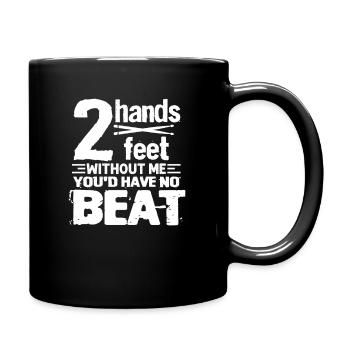 Drummer drummer drums band gift - Full Colour Mug - black - Right