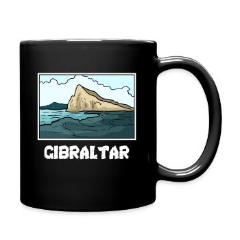 Gibraltar - Tasse einfarbig - Schwarz - Rechts