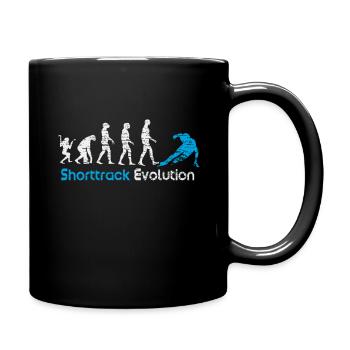 Shorttrack Evolution Turnier Geschenk - Tasse einfarbig - Schwarz - Rechts