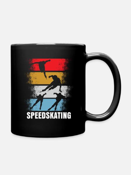 Eisschnelllauf Retro - Tasse einfarbig - Schwarz