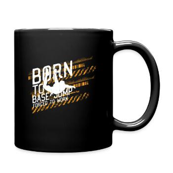 Né pour Base Jumping - Mug uni - noir - Droite