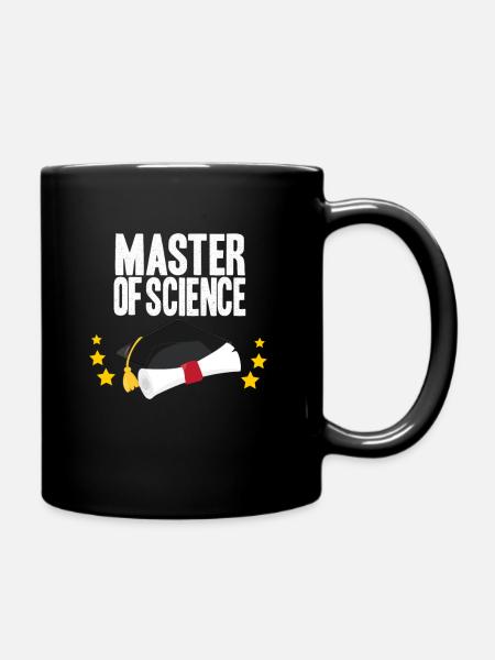 Master of Science Degree Uni Diploma Degree - Full Colour Mug - black