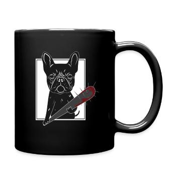 Bouledogue français en colère - Mug uni - noir - Droite