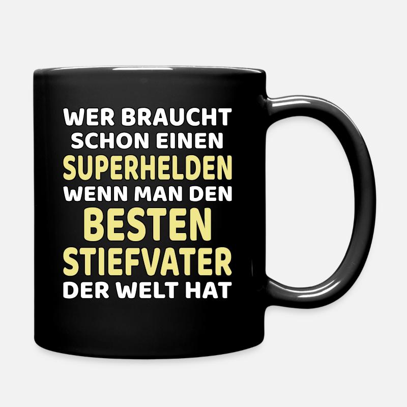 bester Stiefvater lustiges Geschenk - Tasse einfarbig - Schwarz