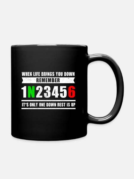 Moto 1N23456 Circuit de moto Motocycliste - Mug uni - noir
