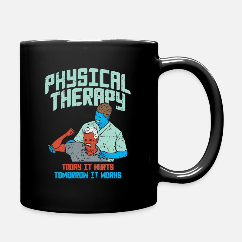 Physiotherapist physiotherapy - Full Colour Mug - black