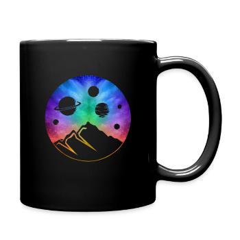 Planète colorée extra-atmosphérique Voie lactée - Mug uni - noir - Droite