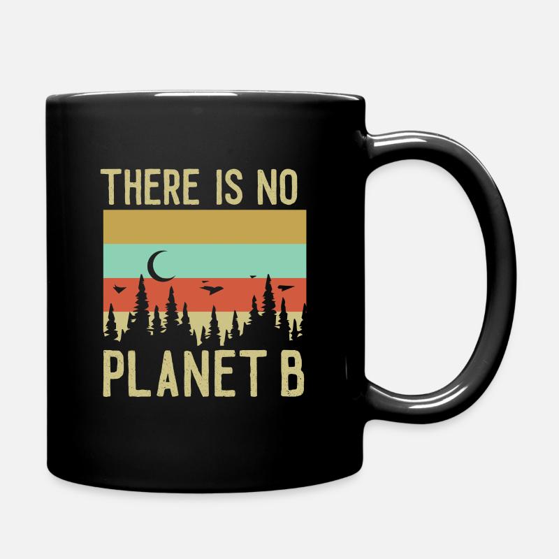There is no planet B Retro Optic - Full Colour Mug - black