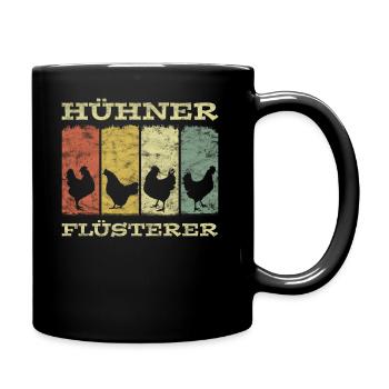 Les poulets chuchoteurs de poulet vintage agriculteur éleveur - Mug uni - noir - Droite