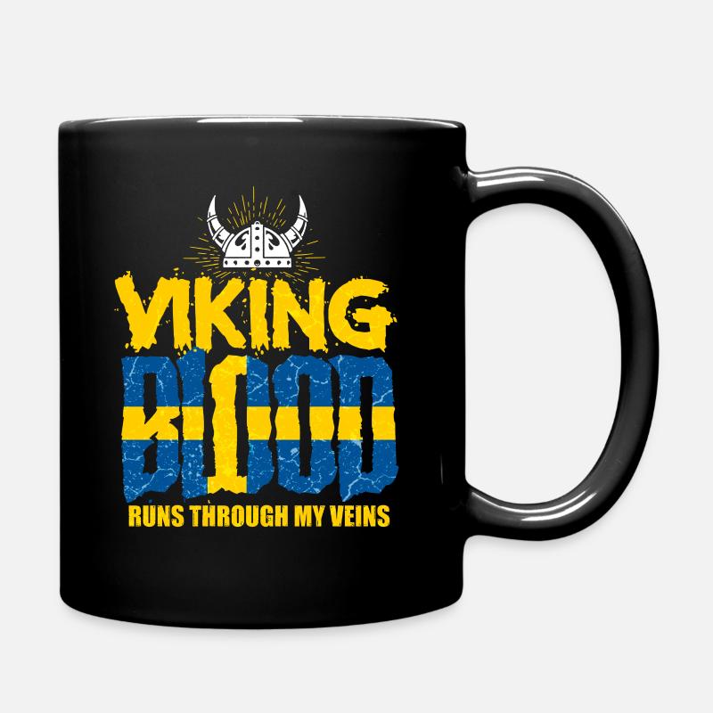 Schweden Schwede Schwedin Wikinger - Tasse einfarbig - Schwarz