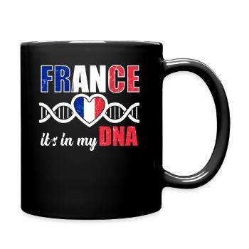 France Frankreich DNA - Tasse einfarbig - Schwarz - Rechts