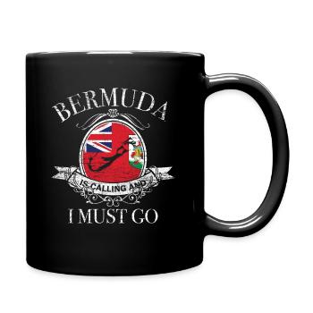 Bermuda Geschenk - Tasse einfarbig - Schwarz - Rechts