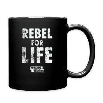 extinction rebellion just rebel - Full Colour Mug - black - Right