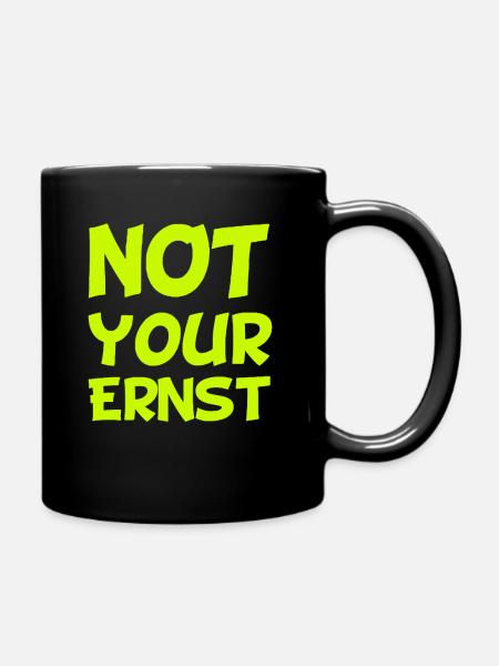 not serious - Denglish - Full Colour Mug - black