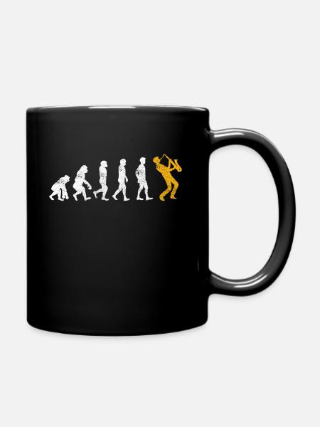 Saxophon Evolution - Tasse einfarbig - Schwarz