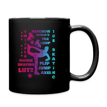 Patinage sur glace - Mug uni - noir - Droite