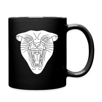 Lion sauvage - Mug uni - noir - Droite