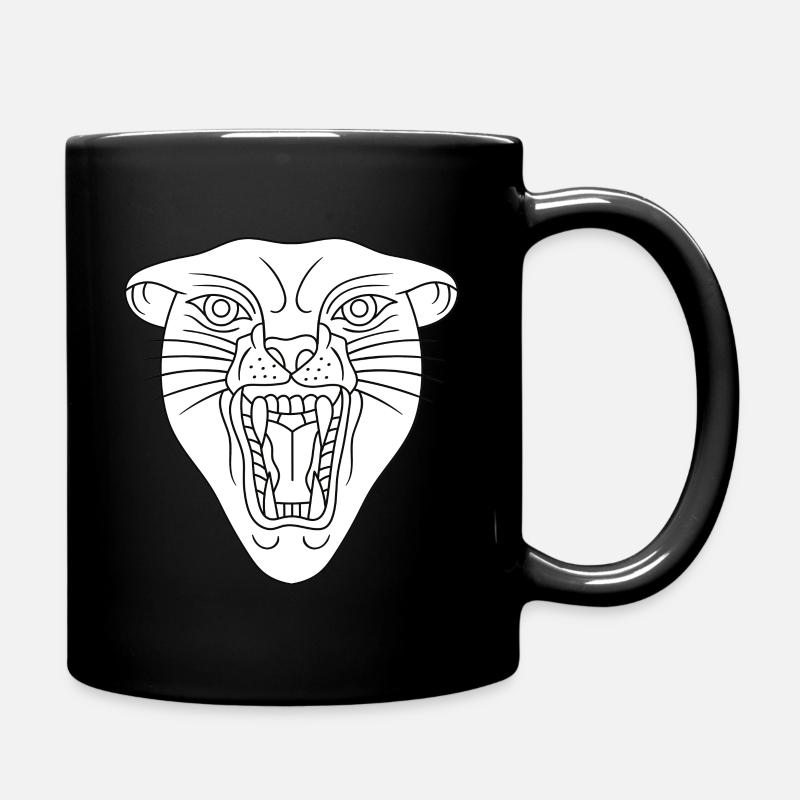 Wilder Löwe - Tasse einfarbig - Schwarz