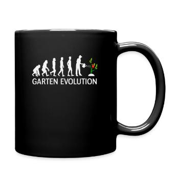 Garten Evolution - Tasse einfarbig - Schwarz - Rechts