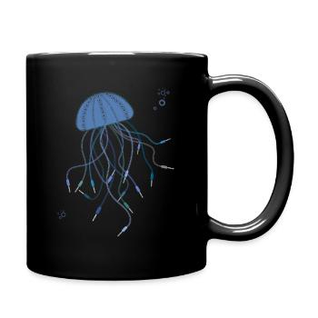 Modular Jellyfish Synthesizer - Full Colour Mug - black - Right