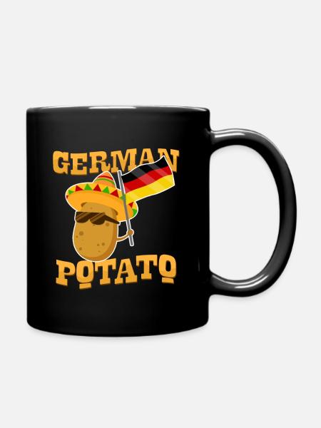 Deutsche Kartoffel - Tasse einfarbig - Schwarz
