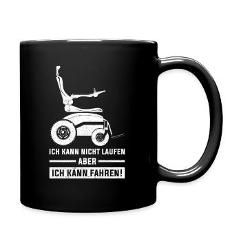 Ich kann fahren - Tasse einfarbig - Schwarz - Rechts