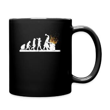 Evolution du métier de forgeron - Mug uni - noir - Droite
