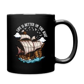 navigation à voile - Mug uni - noir - Droite