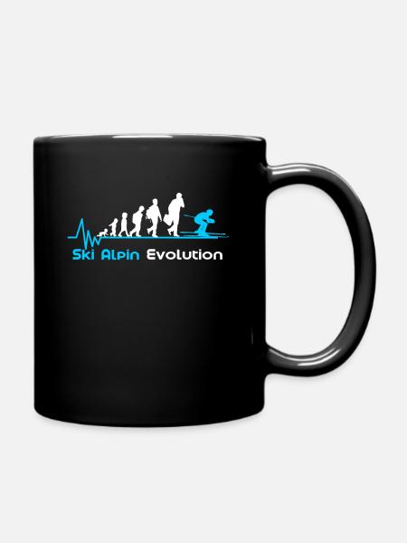Evolution du ski alpin - Mug uni - noir