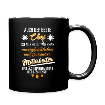 Der Beste Chef Der Welt - Tasse einfarbig - Schwarz - Rechts