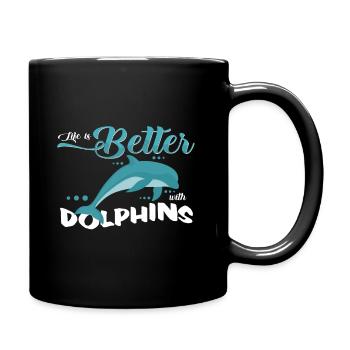 dauphin - Mug uni - noir - Droite