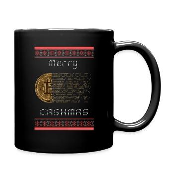 Bitcoin crypto currency Christmas 2 gift - Full Colour Mug - black - Right
