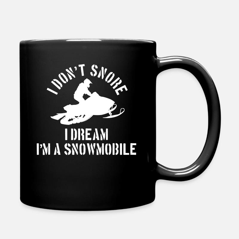 Schneemobil - Tasse einfarbig - Schwarz