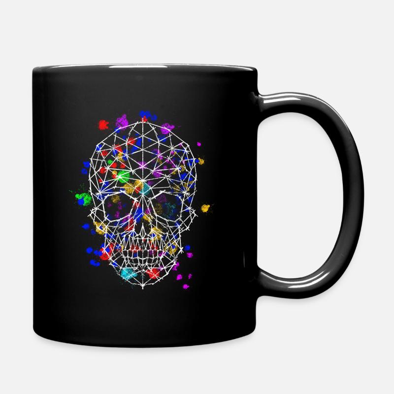 Geometric skull - Tasse einfarbig - Schwarz