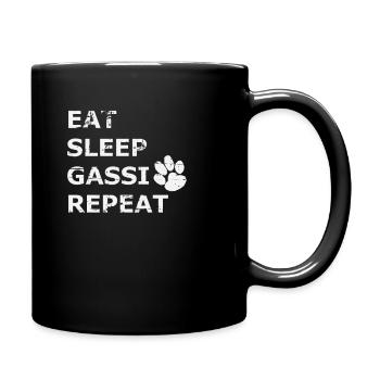 Eat Sleep Gassi Repeat Dog Owners - Full Colour Mug - black - Right