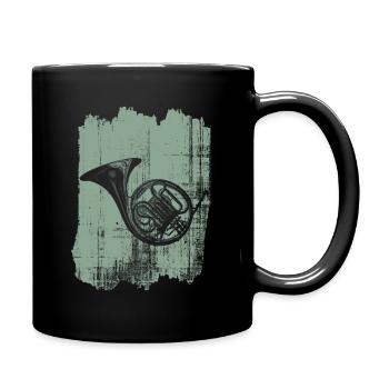 instrument corne - Mug uni - noir - Droite