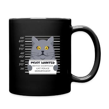 Chat britannique à poil court - Mug uni - noir - Droite
