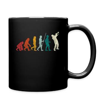 Trumpet evolution - Full Colour Mug - black - Right
