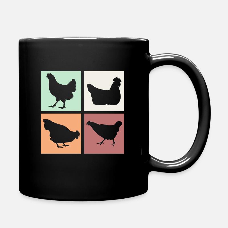 Huhn Hühner - Tasse einfarbig - Schwarz