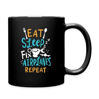 Mécanicien aéronautique mécanicien aéronautique - Mug uni - noir - Droite