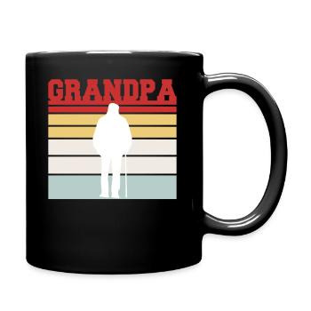 Vintage Grandpa Tee Shirt - Full Colour Mug - black - Right